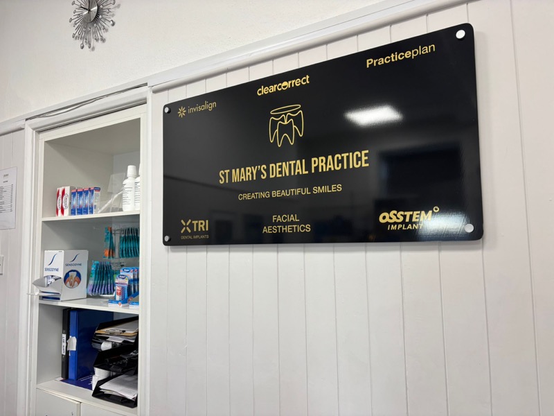 St Mary's Dental Practice sign