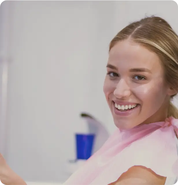 Client on dentist chair